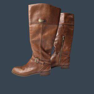 Coach New York Womens Leather Knee-High Boots Size 6.5 Brown